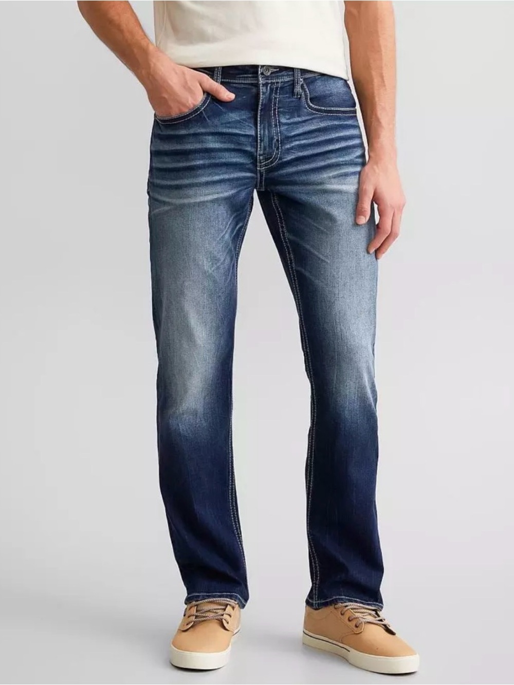 BKE Jake Straight Jeans 33x32 Medium Wash Casual Grunge